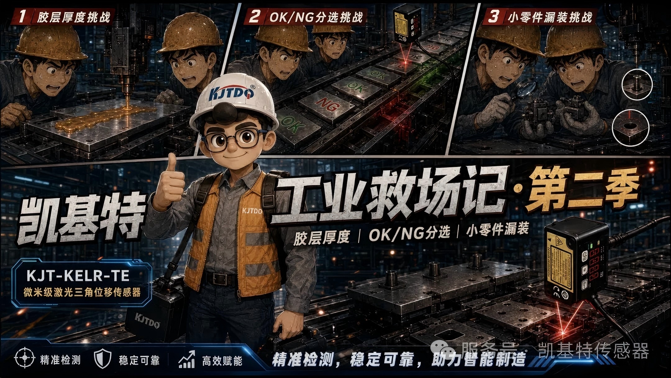 工业救场记｜CMOS微型激光位移传感器：胶层厚度、OK/NG分选、微小零件漏装